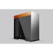 A product image of Geometric Future Model 8 - Mid Tower eATX Case (Silver/Leather)